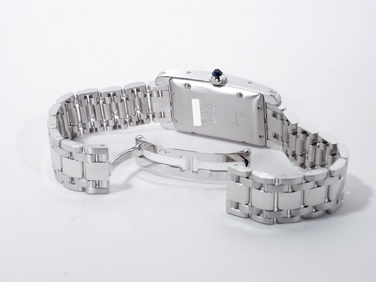 Cartier Tank Américaine MM Ref. W26036L1 White Gold, White Dial, Pre-owned in excellent condition 5iwsuczu