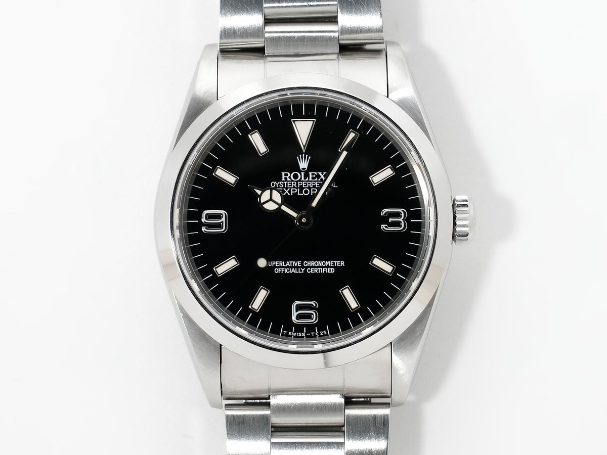 ロレックス エクスプローラーI Ref.14270 ステンレススチール ブラック文字盤 オイスターブレスレット 中古 iwphrn7t