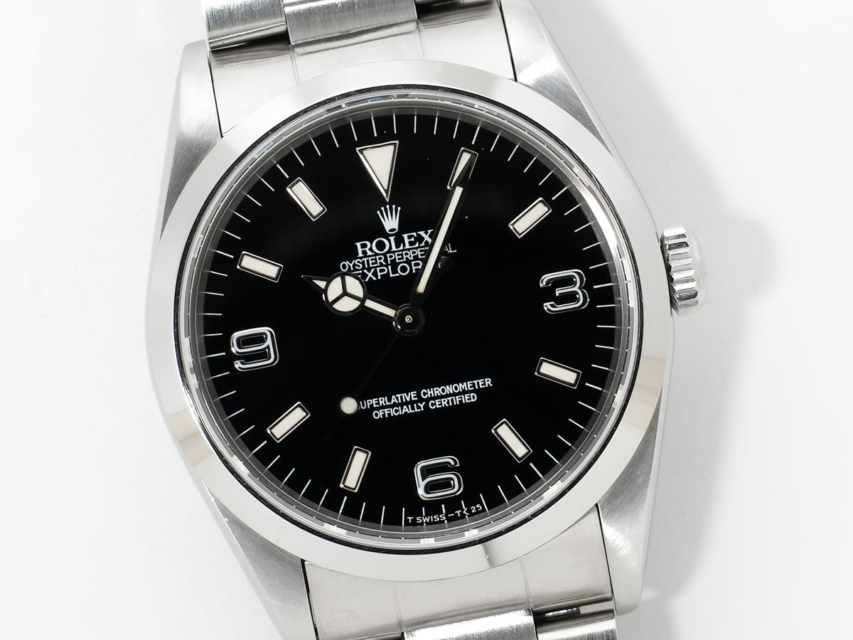 ロレックス エクスプローラーI Ref.14270 ステンレススチール ブラック文字盤 オイスターブレスレット 中古 iwphrn7t