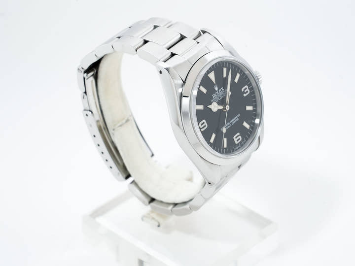 ロレックス エクスプローラーI Ref.14270 ステンレススチール ブラック文字盤 オイスターブレスレット 中古 iwphrn7t
