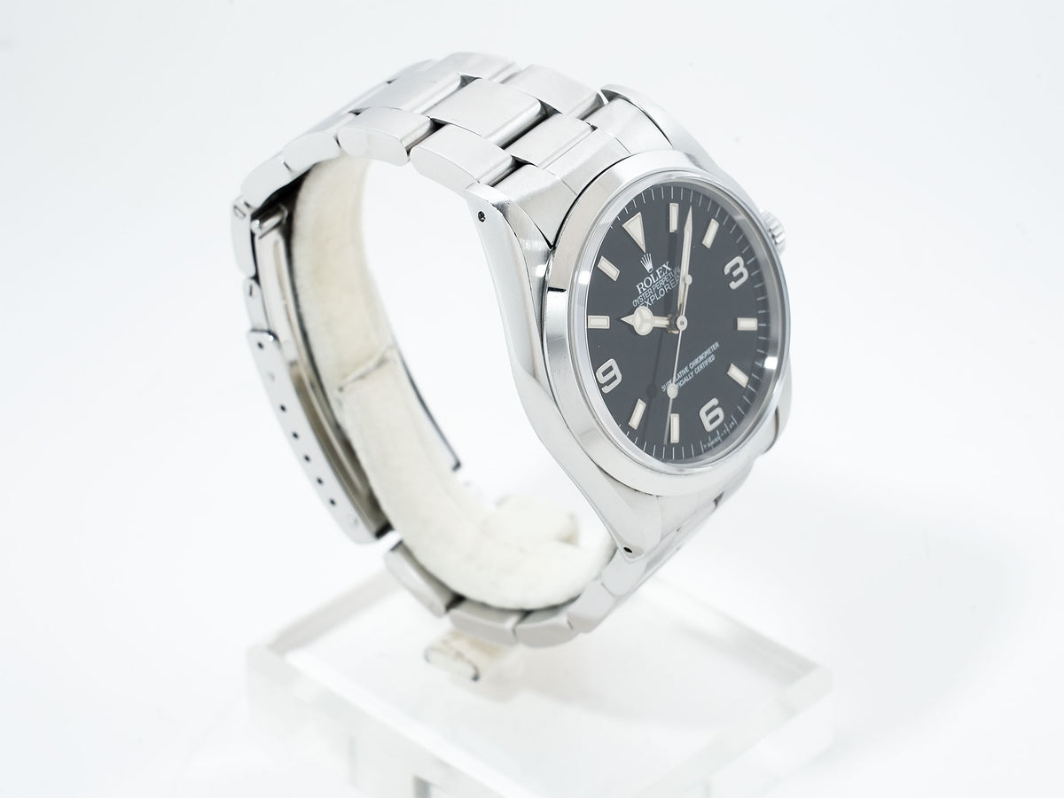 ロレックス エクスプローラーI Ref.14270 ステンレススチール ブラック文字盤 オイスターブレスレット 中古 iwphrn7t