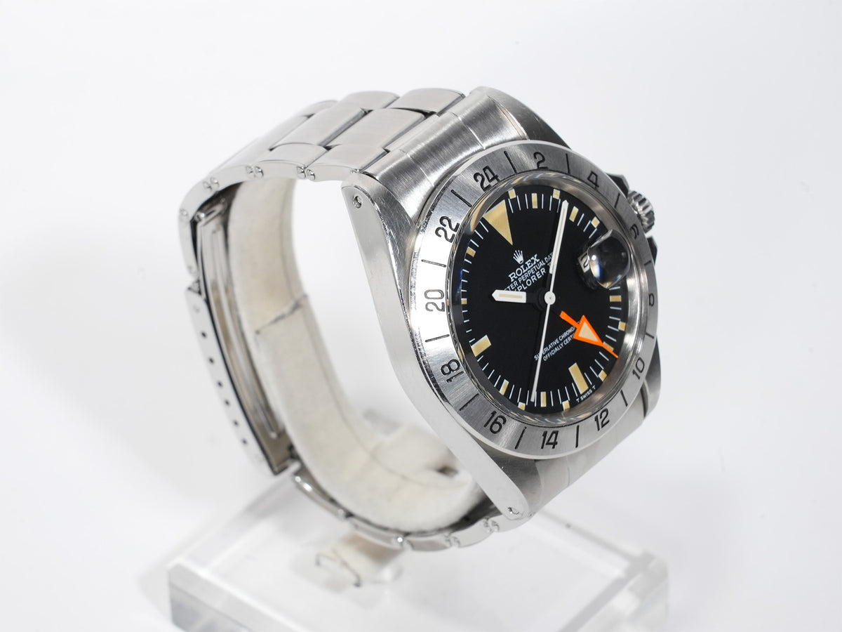 ロレックス エクスプローラーII Ref.1655 ステンレススチール ブラック文字盤 オイスターブレスレット 中古 pqac364z