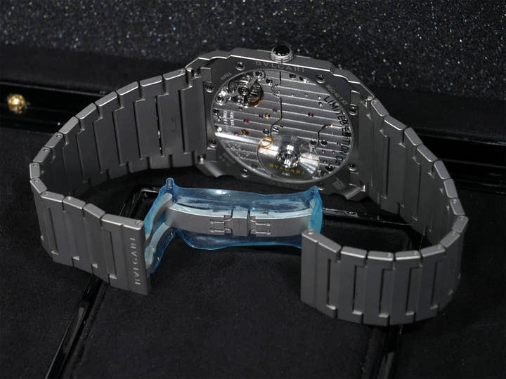 Bvlgari Octo Finissimo Roma Edition Ref.103766 Titanium Midnight Blue Dial Excellent Condition sd793dj8