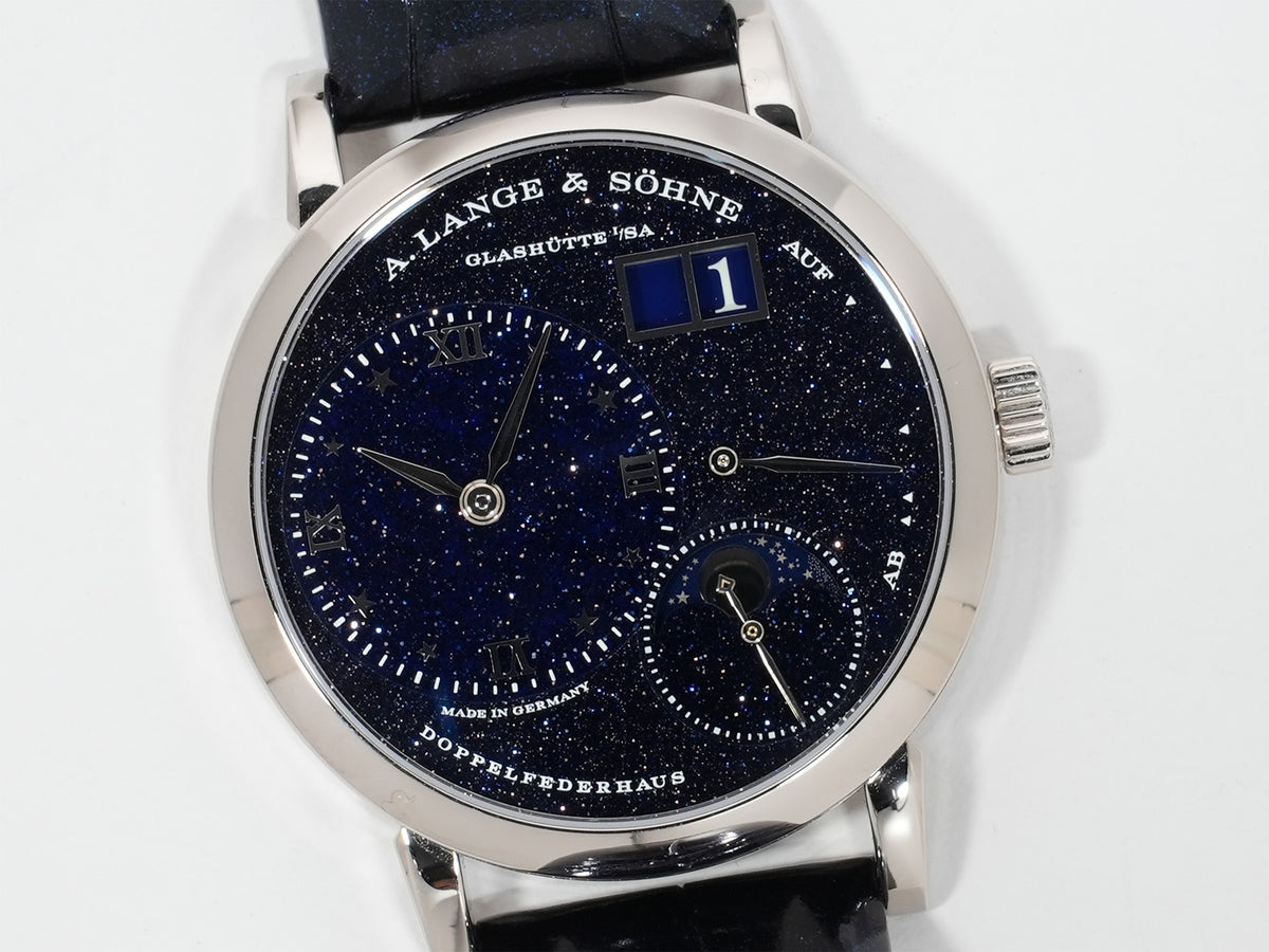 A. Lange & Söhne Little Lange 1 Moon Phase Ref.182.086 White Gold Blue Dial Excellent Condition eeh7m6uh