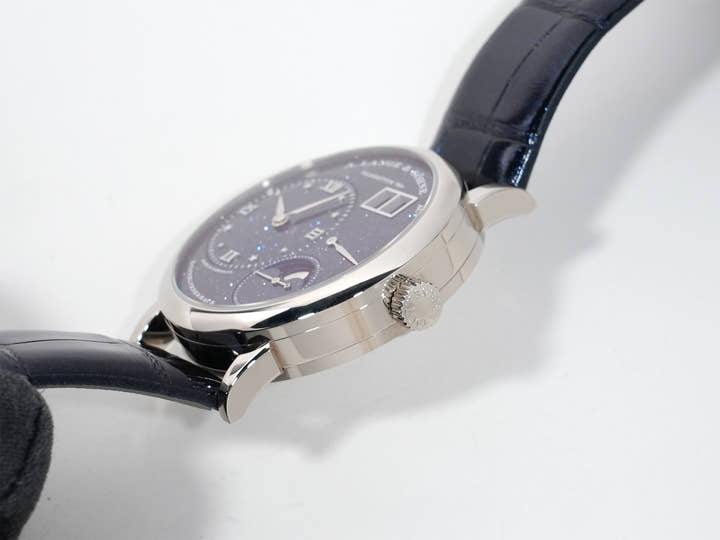 A. Lange & Söhne Little Lange 1 Moon Phase Ref.182.086 White Gold Blue Dial Excellent Condition eeh7m6uh