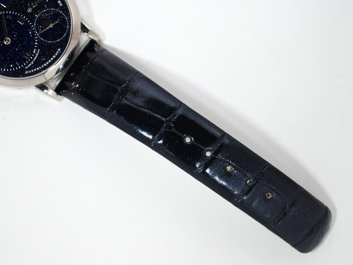 A. Lange & Söhne Little Lange 1 Moon Phase Ref.182.086 White Gold Blue Dial Excellent Condition eeh7m6uh