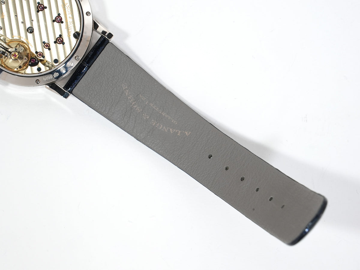 A. Lange & Söhne Little Lange 1 Moon Phase Ref.182.086 White Gold Blue Dial Excellent Condition eeh7m6uh
