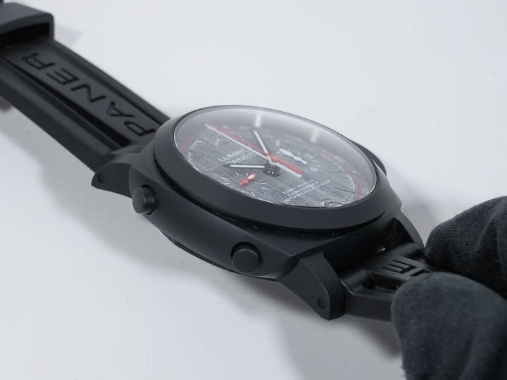 Panerai Luminor Rossa Chrono Flyback Limited Ref.PAM01037 Ceramic Dark Grey Dial Excellent Condition 9u8f45xc