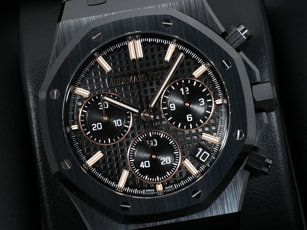 Audemars Piguet Royal Oak Chronograph Ref.26240CE.OO.1225CE.02 Black Ceramic Black Dial Excellent Condition 6b2th7jp