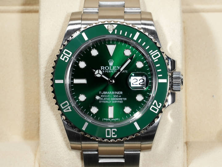 ロレックス サブマリーナー デイト Ref.116610LV ステンレススチール グリーン文字盤 美品 57yp5vp4