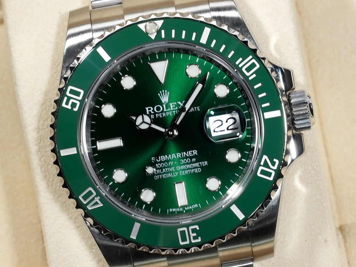 ロレックス サブマリーナー デイト Ref.116610LV ステンレススチール グリーン文字盤 美品 57yp5vp4