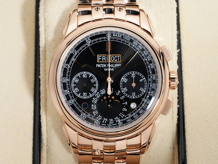 Patek Philippe Perpetual Calendar Chronograph Ref. 5270/1R-001, rose gold, ebony black soleil dial, excellent condition oug98we5