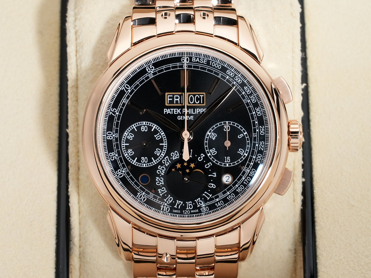 Patek Philippe Perpetual Calendar Chronograph Ref. 5270/1R-001, rose gold, ebony black soleil dial, excellent condition oug98we5