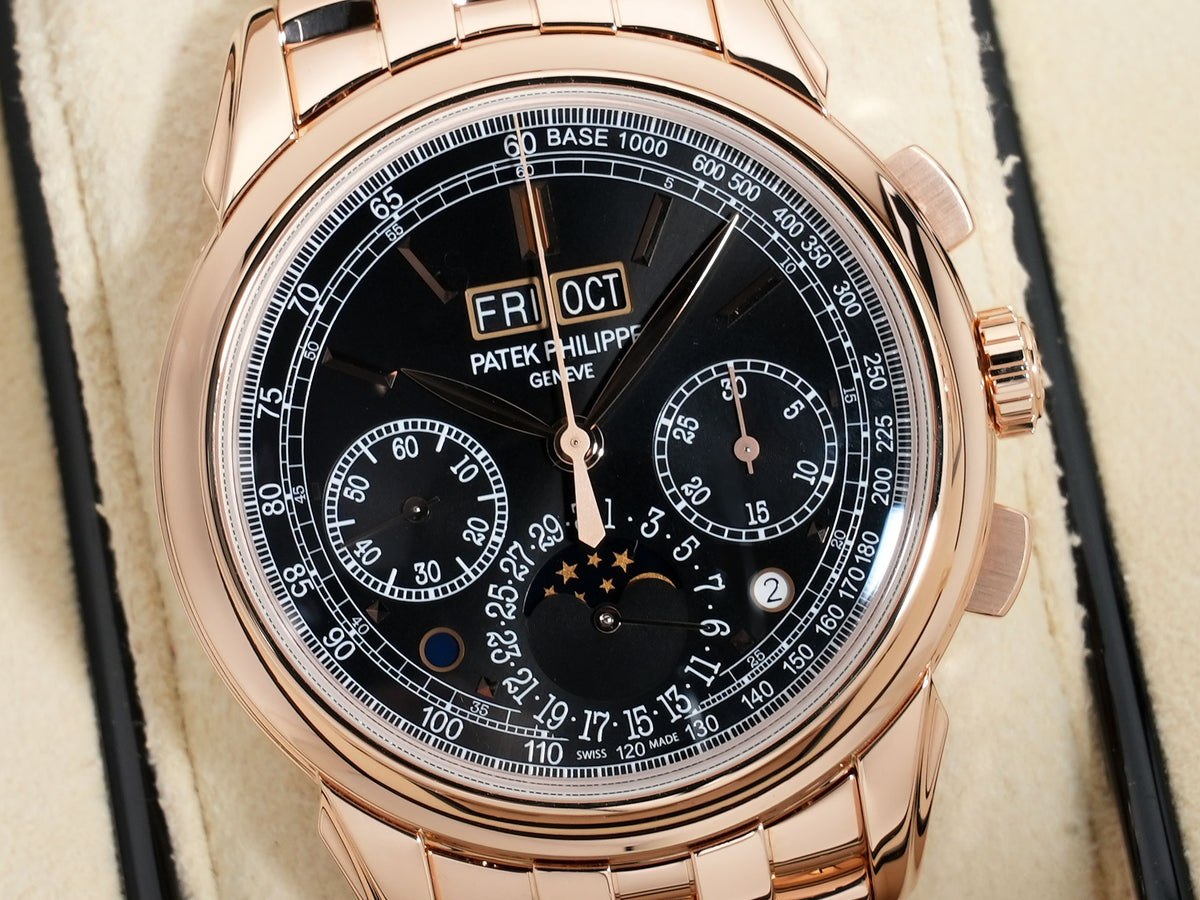Patek Philippe Perpetual Calendar Chronograph Ref. 5270/1R-001, rose gold, ebony black soleil dial, excellent condition oug98we5
