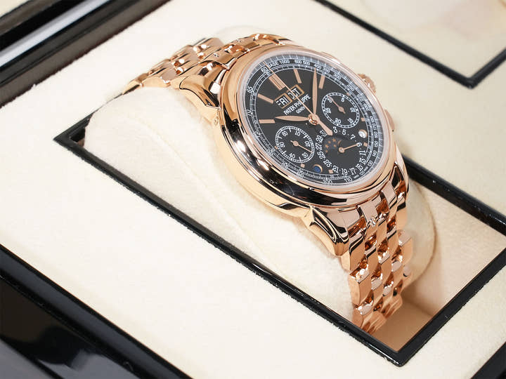 Patek Philippe Perpetual Calendar Chronograph Ref. 5270/1R-001, rose gold, ebony black soleil dial, excellent condition oug98we5