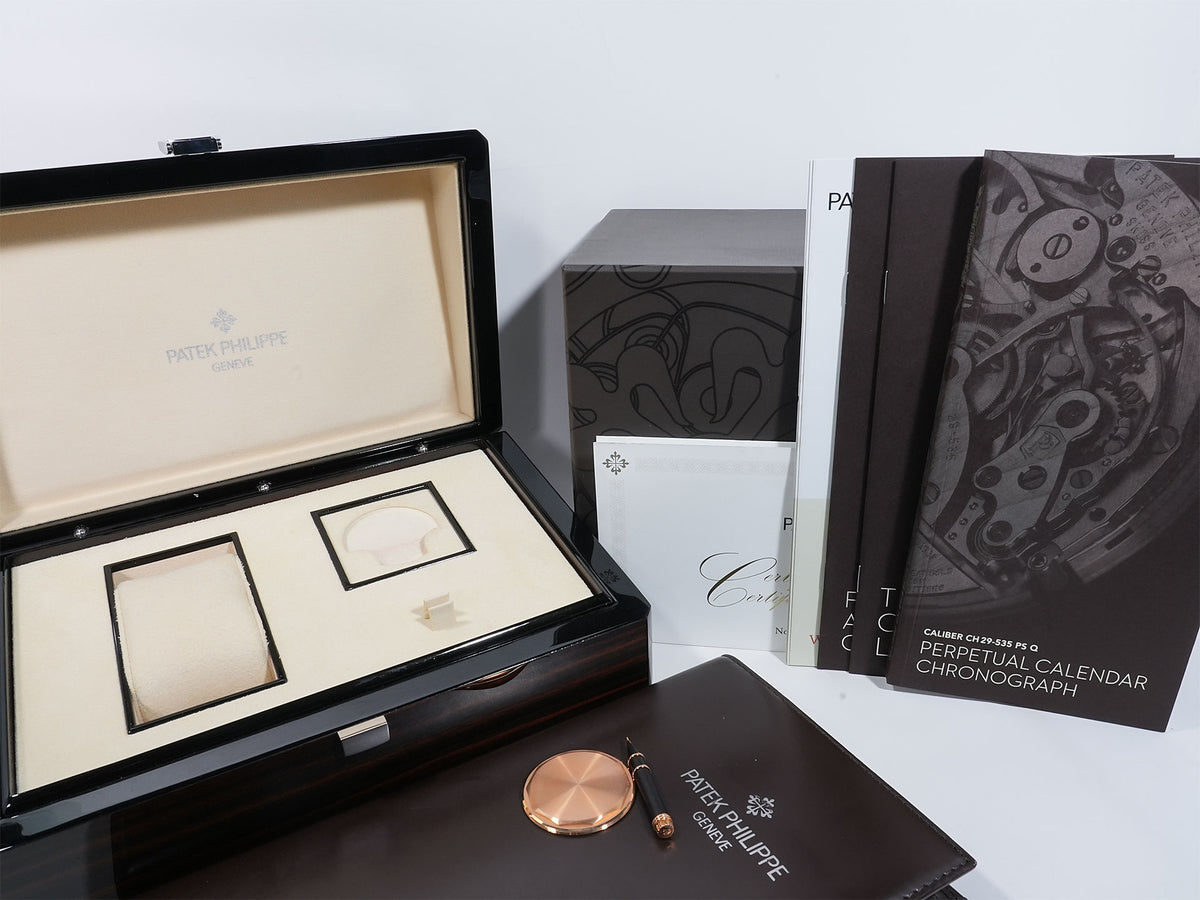 Patek Philippe Perpetual Calendar Chronograph Ref. 5270/1R-001, rose gold, ebony black soleil dial, excellent condition oug98we5