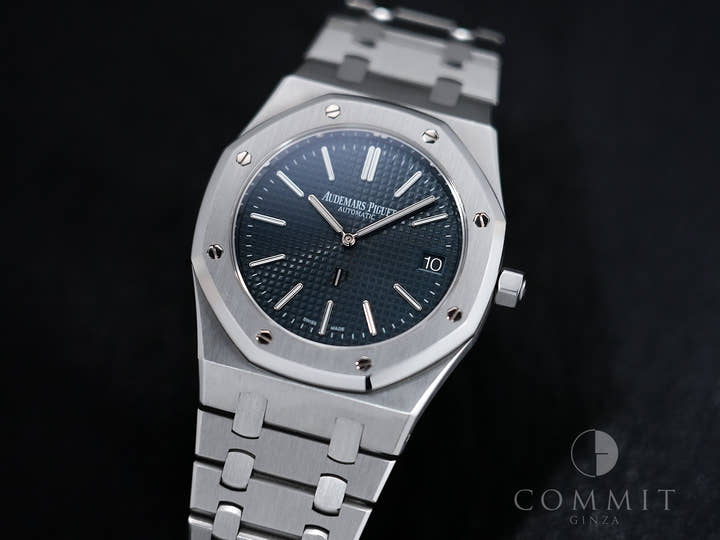 Audemars Piguet Royal Oak Extra-Thin Ref. 15202ST.OO.1240ST.01.A Stainless Steel Blue Dial Pre-Owned ztqohmm8