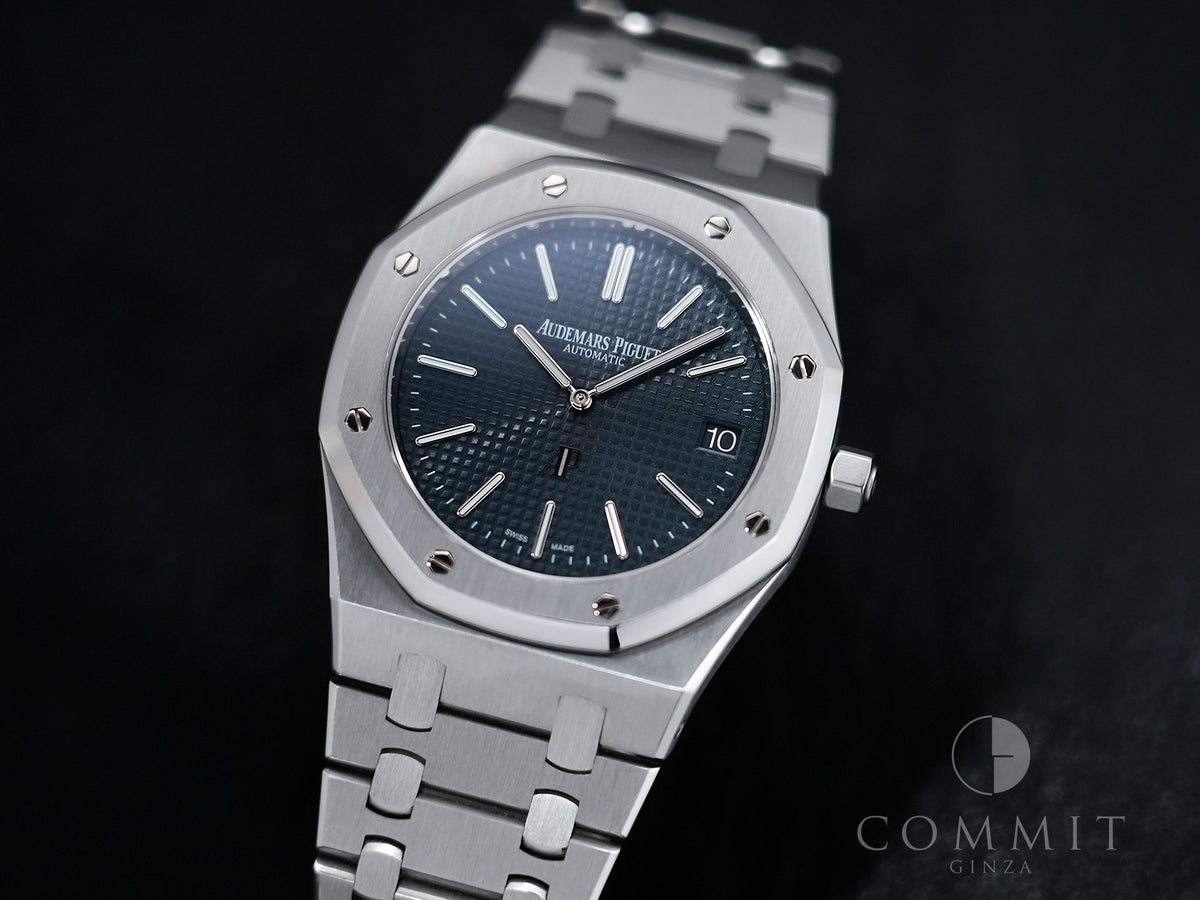 Audemars Piguet Royal Oak Extra-Thin Ref. 15202ST.OO.1240ST.01.A Stainless Steel Blue Dial Pre-Owned ztqohmm8