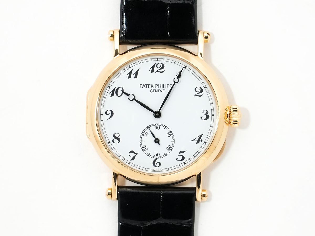 パテックフィリップ カラトラバ オフィサー Ref.3960J-051 イエローゴールド ホワイト文字盤 美品 jynt4g45