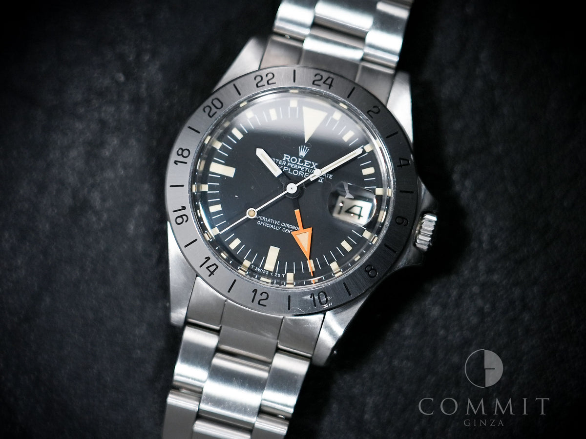 Rolex Explorer II Ref. 1655 Stainless Steel Black Dial Oyster Bracelet Pre-Owned kuzsbf4v