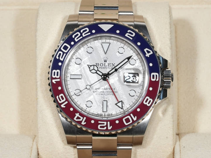 ロレックス GMTマスターII Ref.126719BLRO ホワイトゴールド メテオライト文字盤 オイスターブレスレット 中古 2cife5g4