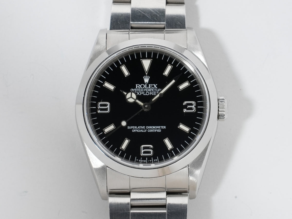 ロレックス エクスプローラーI Ref.14270 ステンレススチール ブラック文字盤 オイスターブレスレット 中古 uj2qev7r