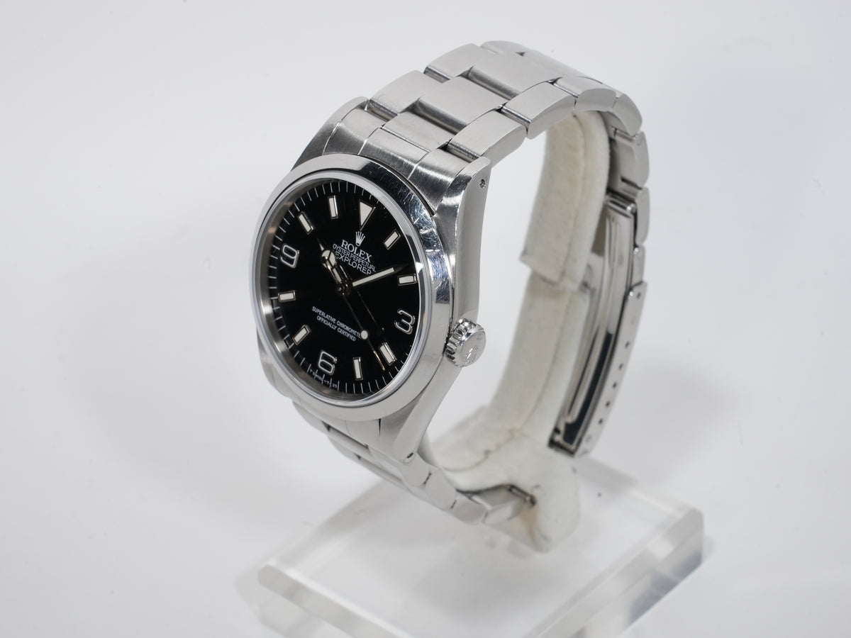 Rolex Explorer I Ref.14270 Stainless Steel Black Dial Oyster Bracelet Pre-owned uj2qev7r