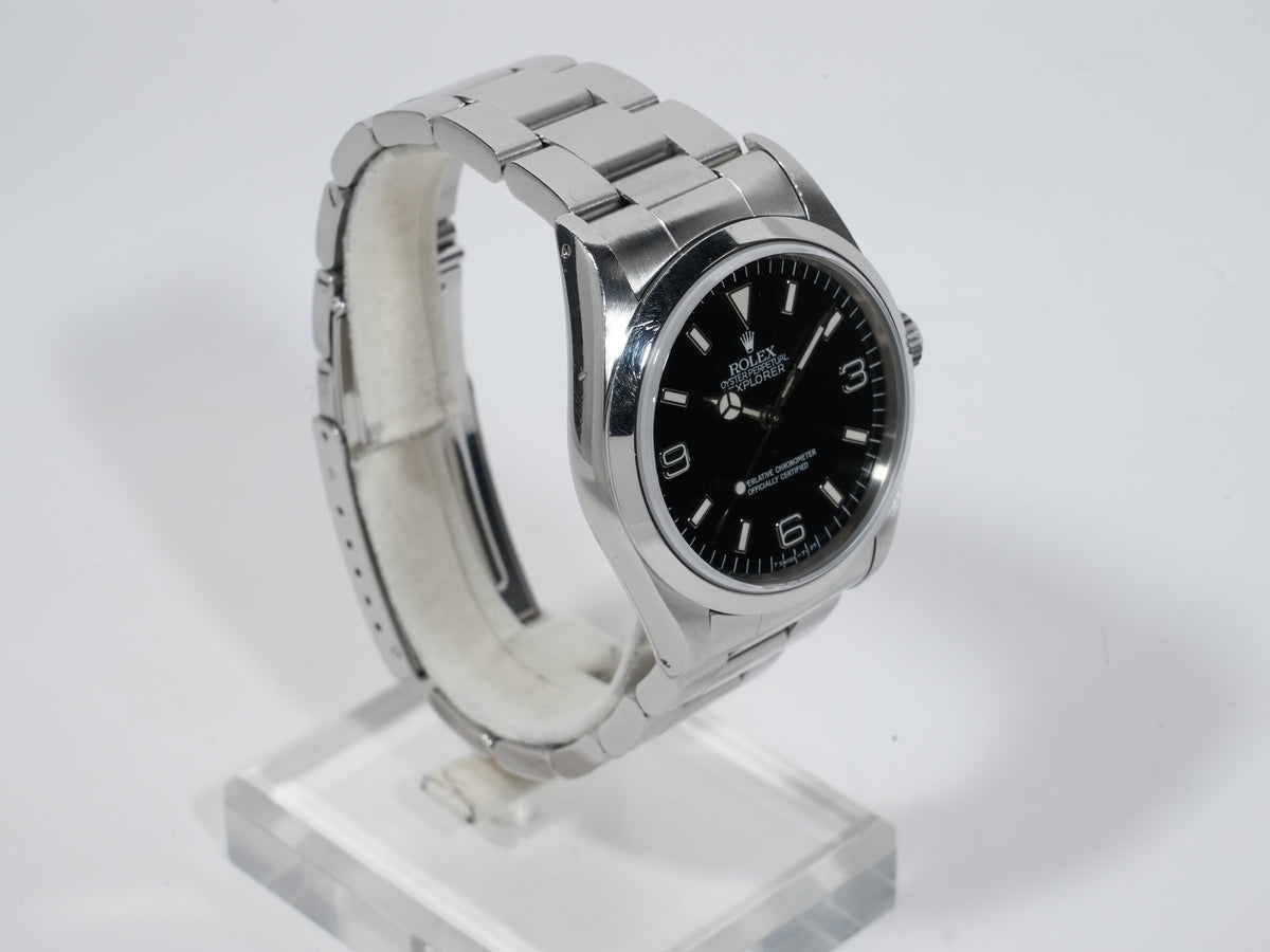 Rolex Explorer I Ref.14270 Stainless Steel Black Dial Oyster Bracelet Pre-owned uj2qev7r