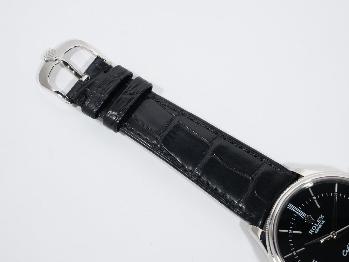 ロレックス チェリーニ タイム Ref.50509 ホワイトゴールド ブラック文字盤 中古 wub2nuvv