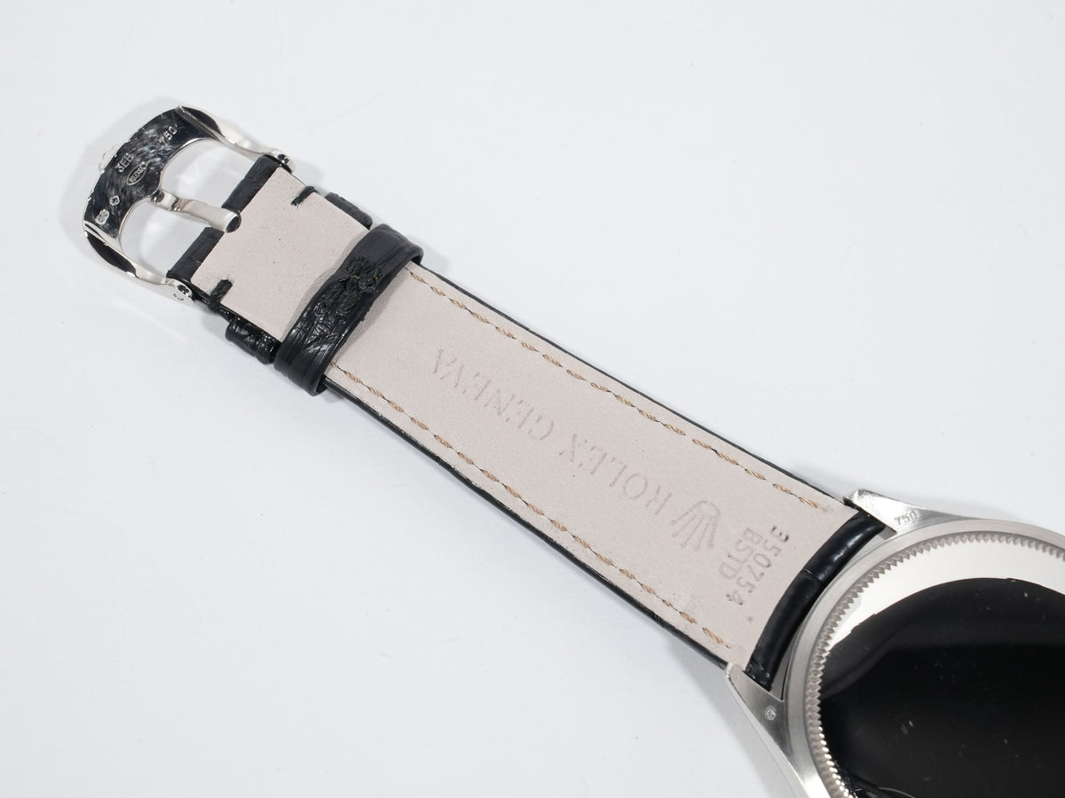 ロレックス チェリーニ タイム Ref.50509 ホワイトゴールド ブラック文字盤 中古 wub2nuvv