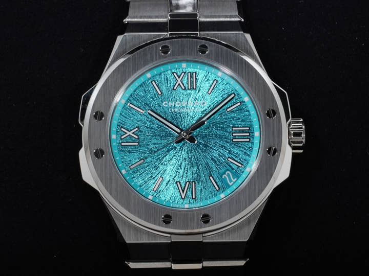 ショパール アルパインイーグル Ref.298600-3016 ステンレススチール マリタイムブルー文字盤 美品 osj38utu