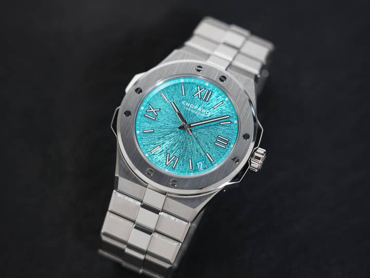 ショパール アルパインイーグル Ref.298600-3016 ステンレススチール マリタイムブルー文字盤 美品 osj38utu
