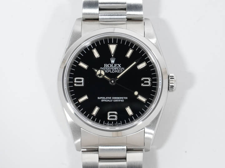 ロレックス エクスプローラーI Ref.14270 ステンレススチール ブラック文字盤 オイスターブレスレット 中古 tgihji2o