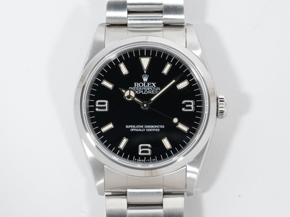 ロレックス エクスプローラーI Ref.14270 ステンレススチール ブラック文字盤 オイスターブレスレット 中古 tgihji2o