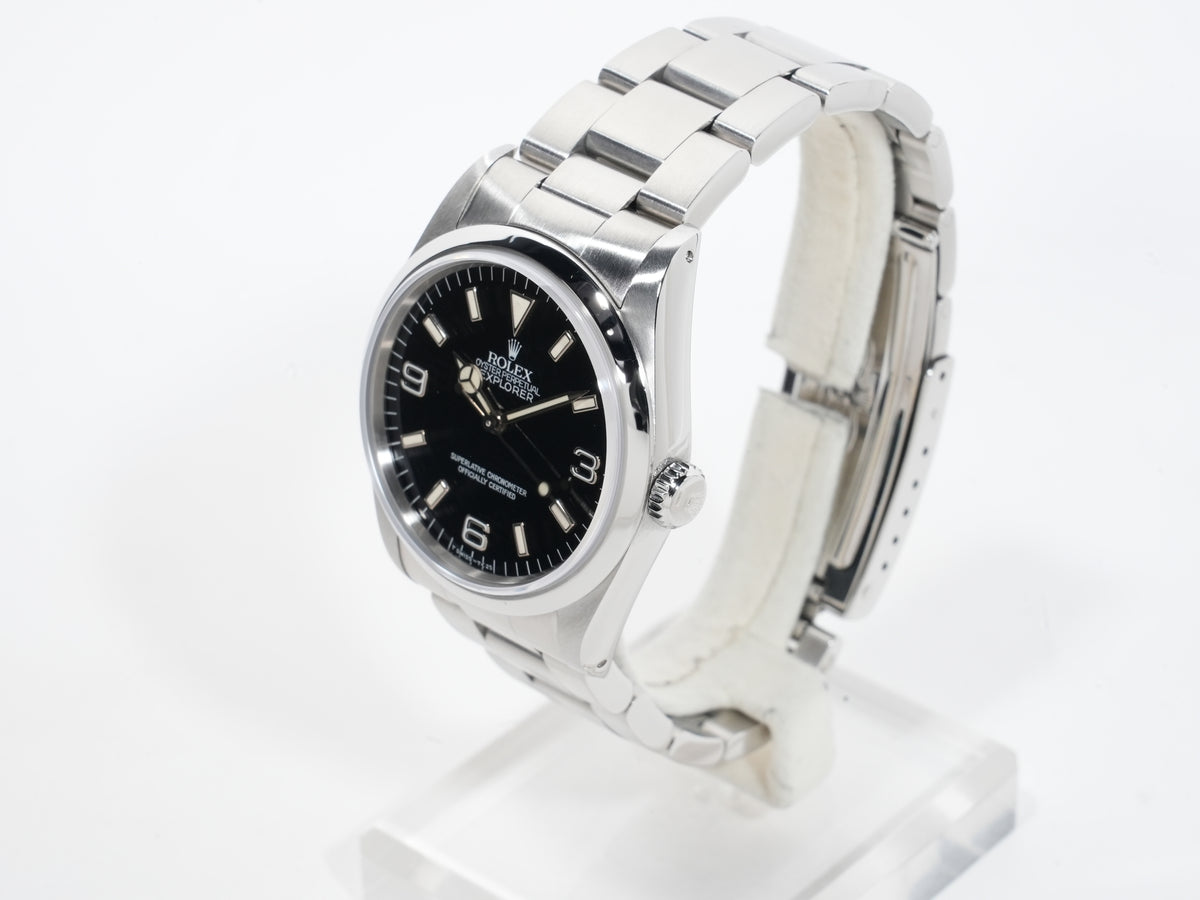 ロレックス エクスプローラーI Ref.14270 ステンレススチール ブラック文字盤 オイスターブレスレット 中古 tgihji2o