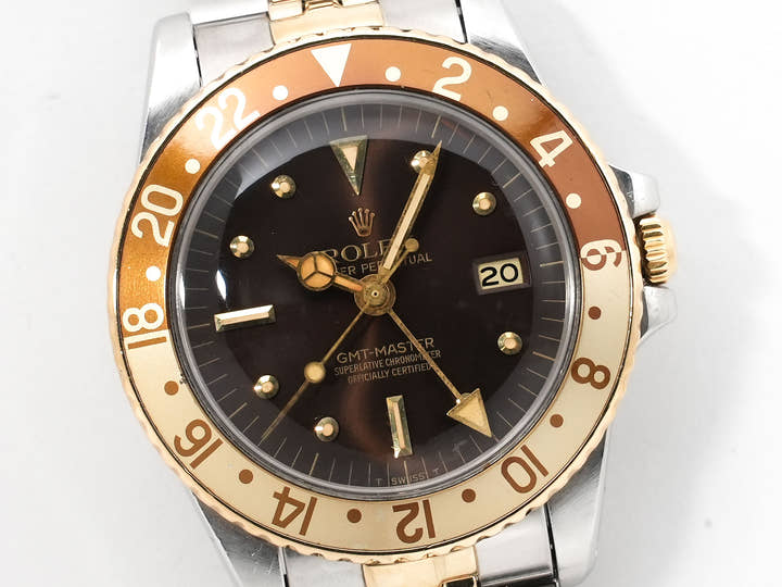 Rolex GMT-Master Ref.1675/3 Stainless Steel/Yellow Gold Brown Dial Jubilee Bracelet Pre-owned b629iw3h