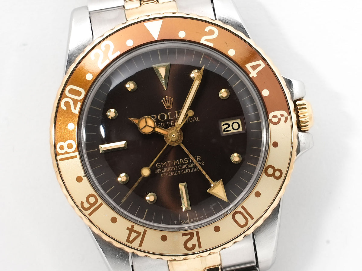 Rolex GMT-Master Ref.1675/3 Stainless Steel/Yellow Gold Brown Dial Jubilee Bracelet Pre-owned b629iw3h