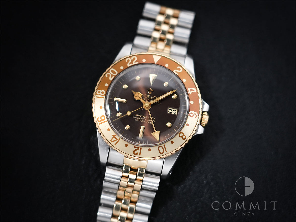 Rolex GMT-Master Ref.1675/3 Stainless Steel/Yellow Gold Brown Dial Jubilee Bracelet Pre-owned b629iw3h