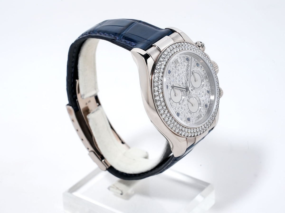 Rolex Daytona Ref.116589RBR White Gold Diamond x Sapphire Index Dial Pre-owned 6V1UP664
