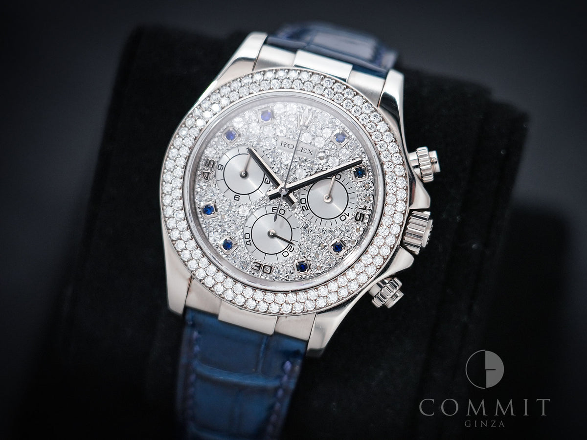 Rolex Daytona Ref.116589RBR White Gold Diamond x Sapphire Index Dial Pre-owned 6V1UP664