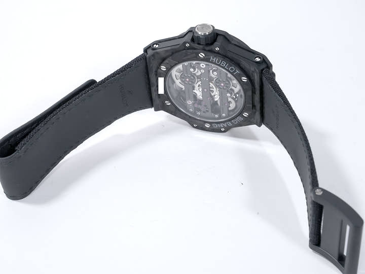 ウブロ ビッグバン メカ‐10 フロステッドカーボン Ref.444.QN.1170.NR マットブラックフロステッドカーボン マットブラック スケルトン文字盤 美品 trdzk6kf