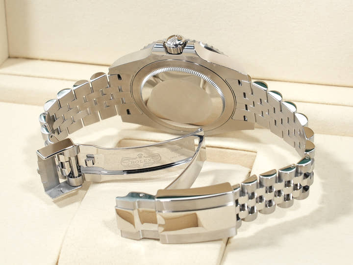 Rolex GMT-Master II Ref.126710GRNR Stainless Steel Black Dial Jubilee Bracelet Unused jsbetvaj