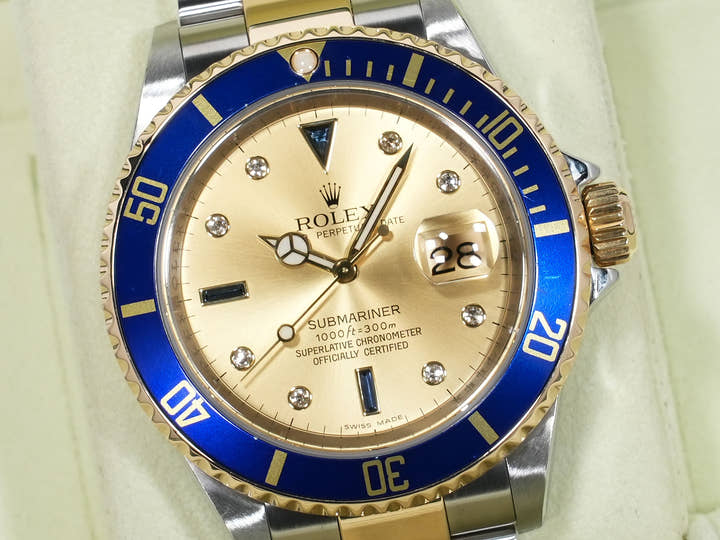 ロレックス サブマリーナー デイト Ref.16613SG ステンレススチール/イエローゴールド シャンパン文字盤 美品 8g2p895y
