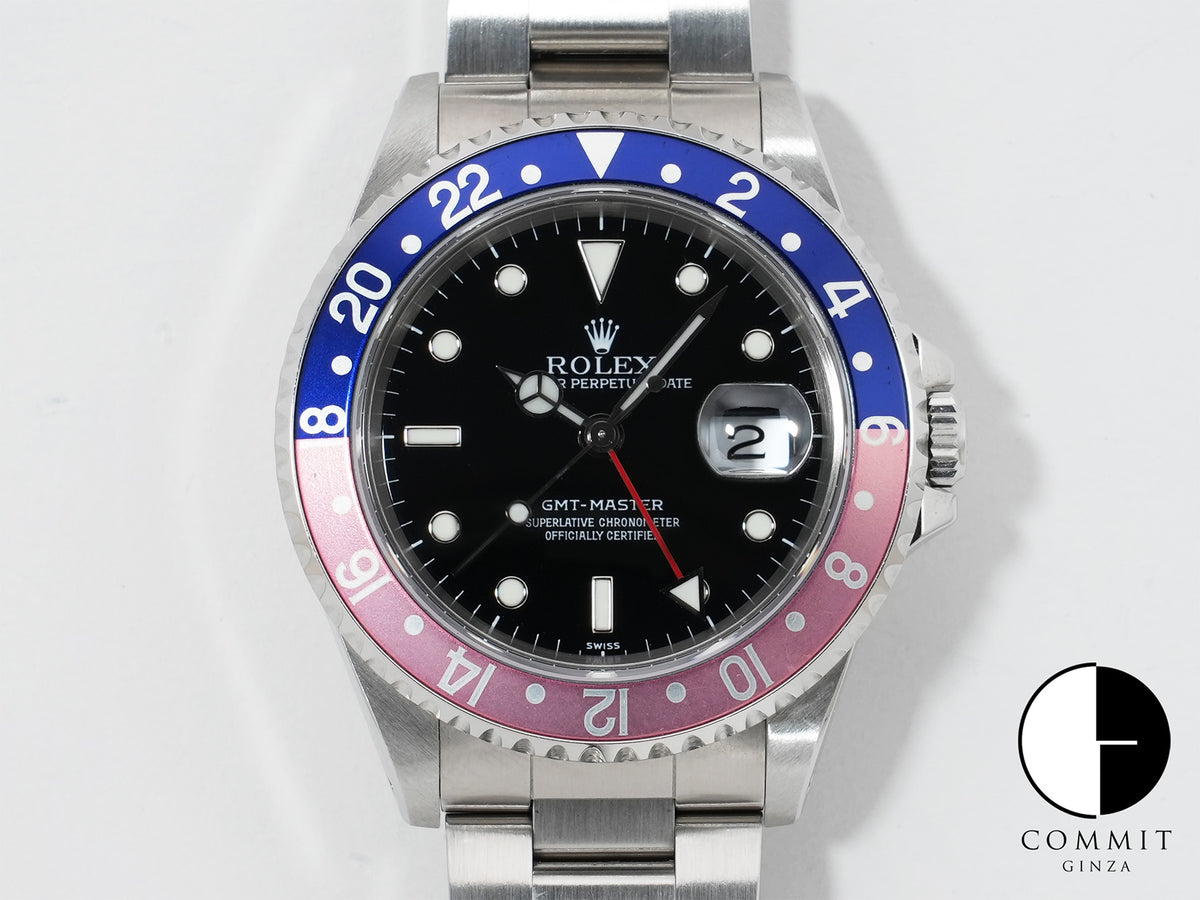 Rolex GMT-Master Ref.16700 Stainless Steel Black Dial Oyster Bracelet Excellent Pre-Owned zf8heis2