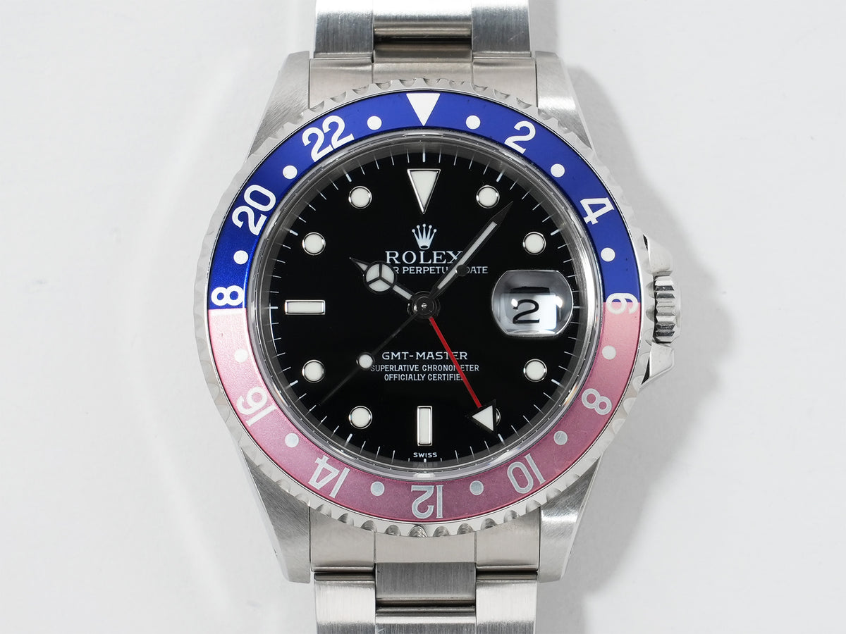 Rolex GMT-Master Ref.16700 Stainless Steel Black Dial Oyster Bracelet Excellent Pre-Owned zf8heis2