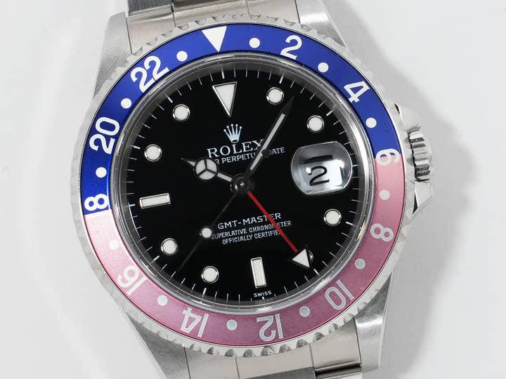 Rolex GMT-Master Ref.16700 Stainless Steel Black Dial Oyster Bracelet Excellent Pre-Owned zf8heis2