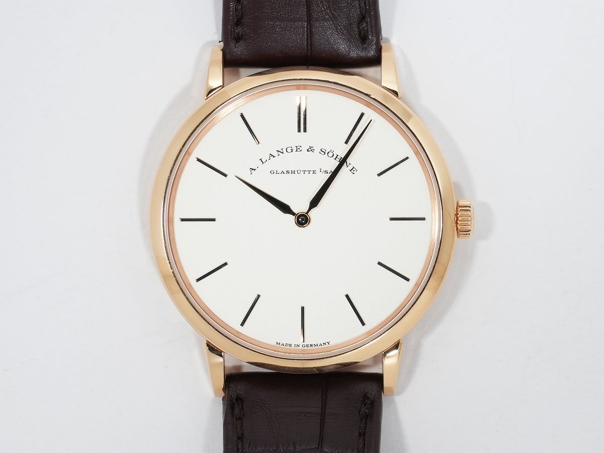 A. Lange & Söhne Saxonia Flach Ref.201.033 Pink Gold Silver Dial Pre-owned fp4dmkfm