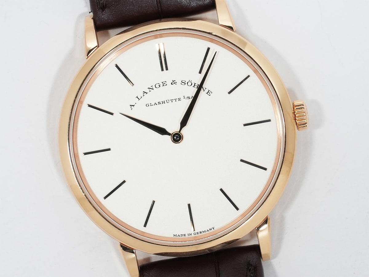 A. Lange & Söhne Saxonia Flach Ref.201.033 Pink Gold Silver Dial Pre-owned fp4dmkfm