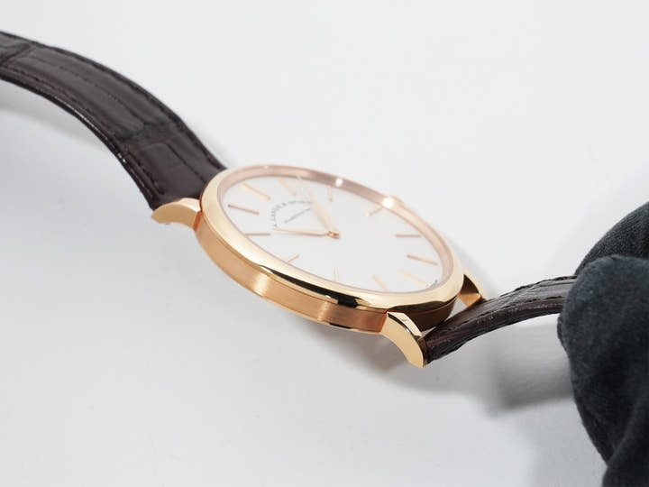 A. Lange & Söhne Saxonia Flach Ref.201.033 Pink Gold Silver Dial Pre-owned fp4dmkfm