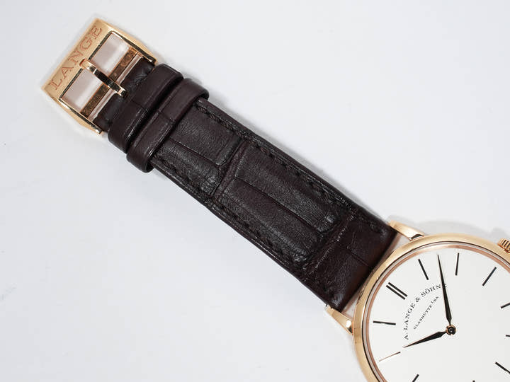 A. Lange & Söhne Saxonia Flach Ref.201.033 Pink Gold Silver Dial Pre-owned fp4dmkfm